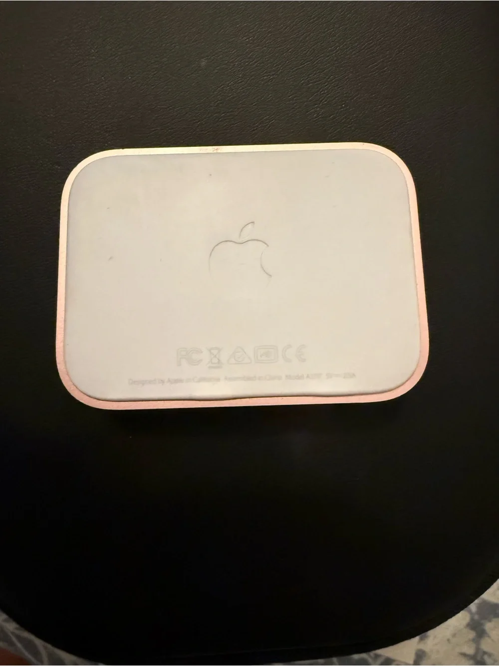 Apple Portable Docking Base in Light Pink and White